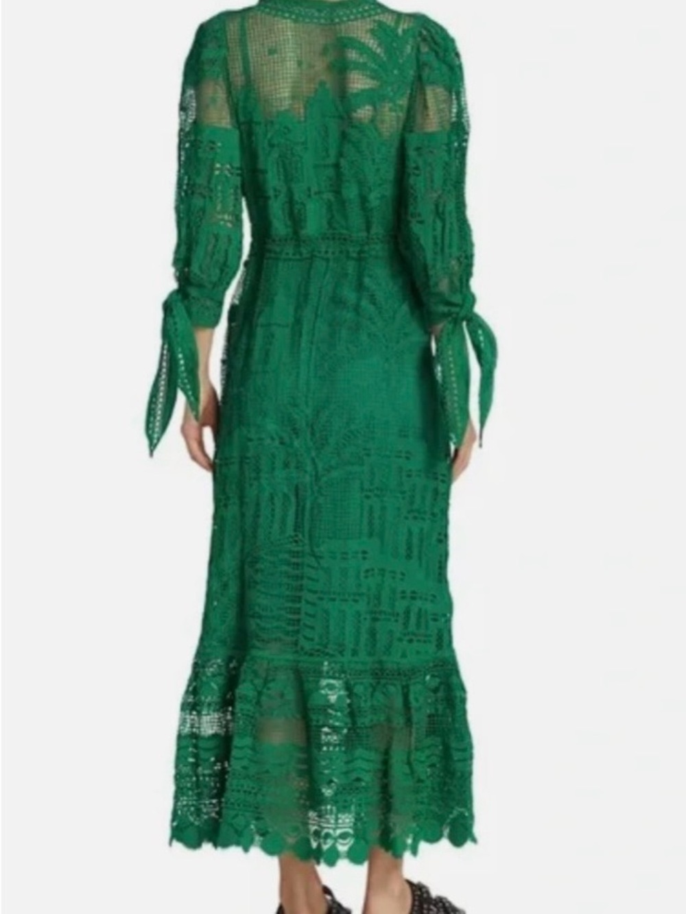 FARM Rio Green Morada Boa Guipure Dress - Picture 2 of 3
